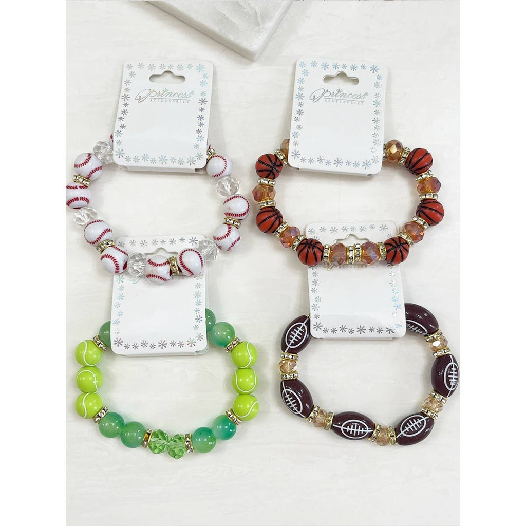 Sports Theme Stretch Bracelet: