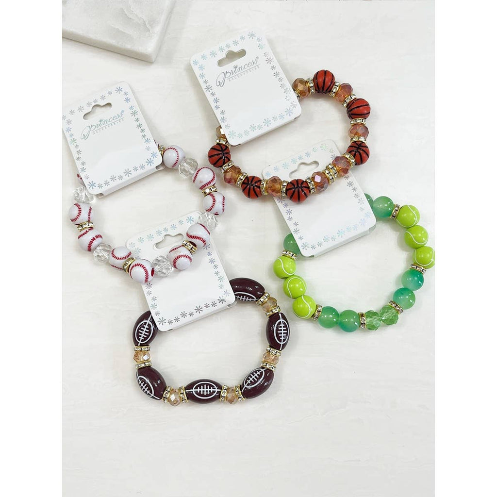 Sports Theme Stretch Bracelet: