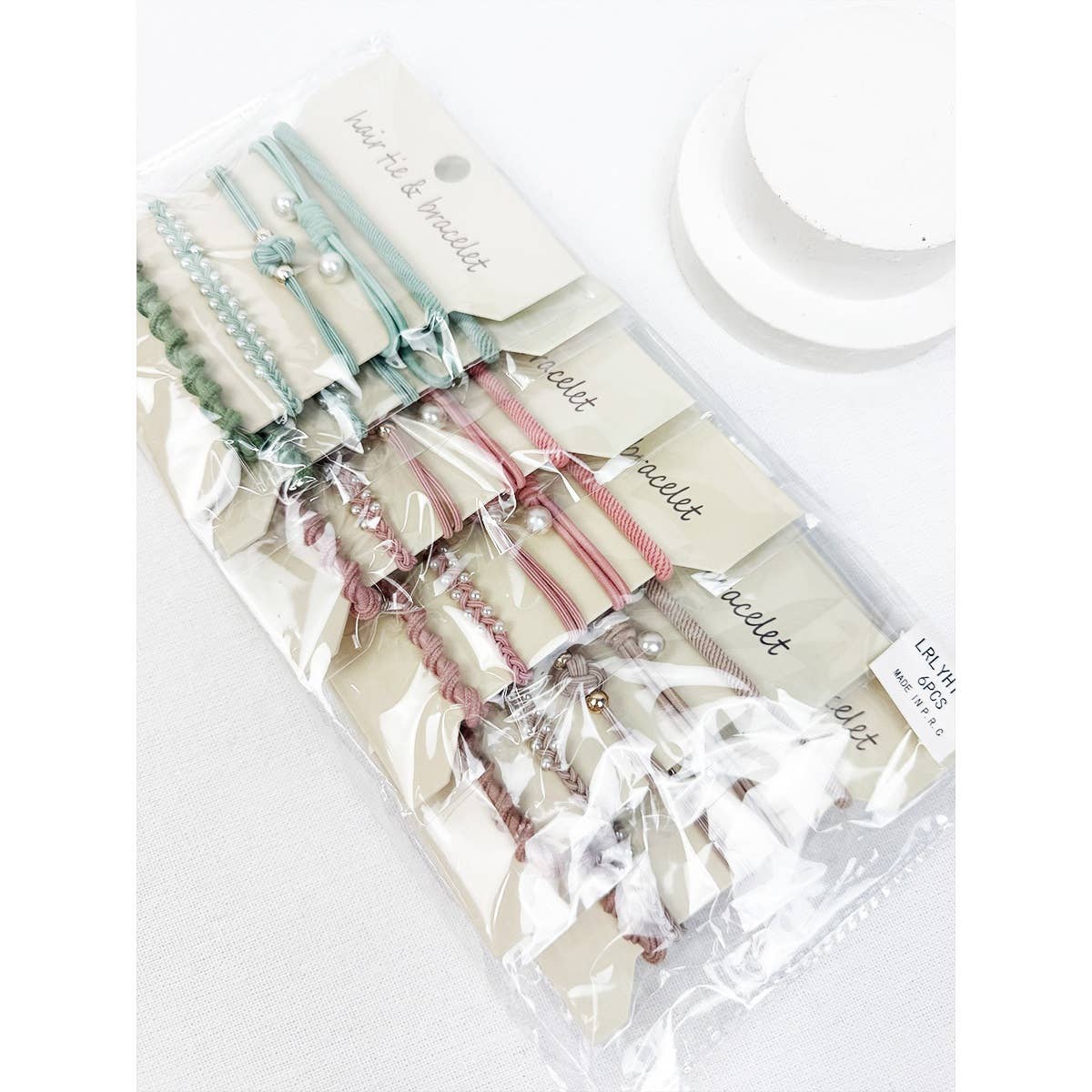 Boho Inspired Pearl Detail Hair Tie Bracelets:
