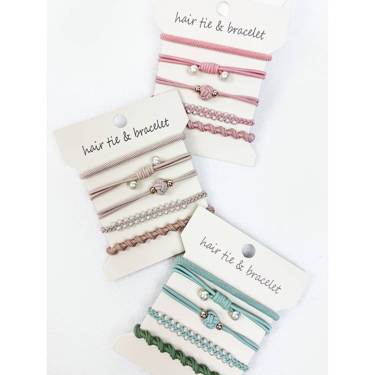 Boho Inspired Pearl Detail Hair Tie Bracelets: