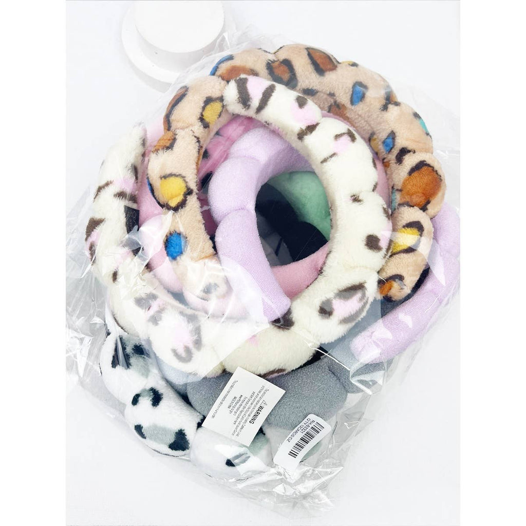 Leopard and Solid Mix of Spa Headband