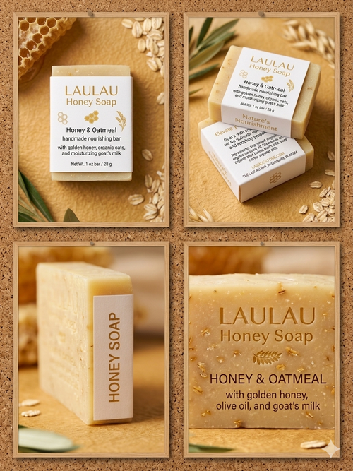 LAULAU honey soap:1 oz travel size soap.