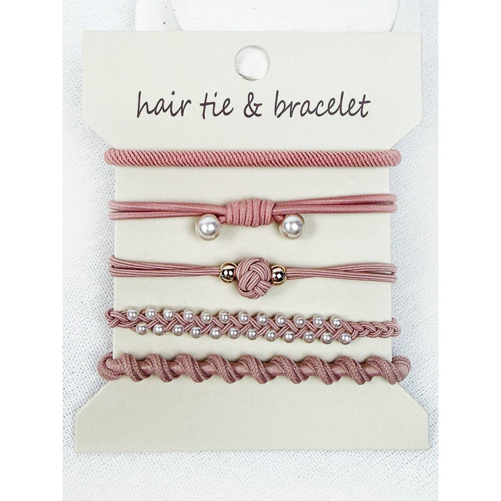 Boho Inspired Pearl Detail Hair Tie Bracelets: