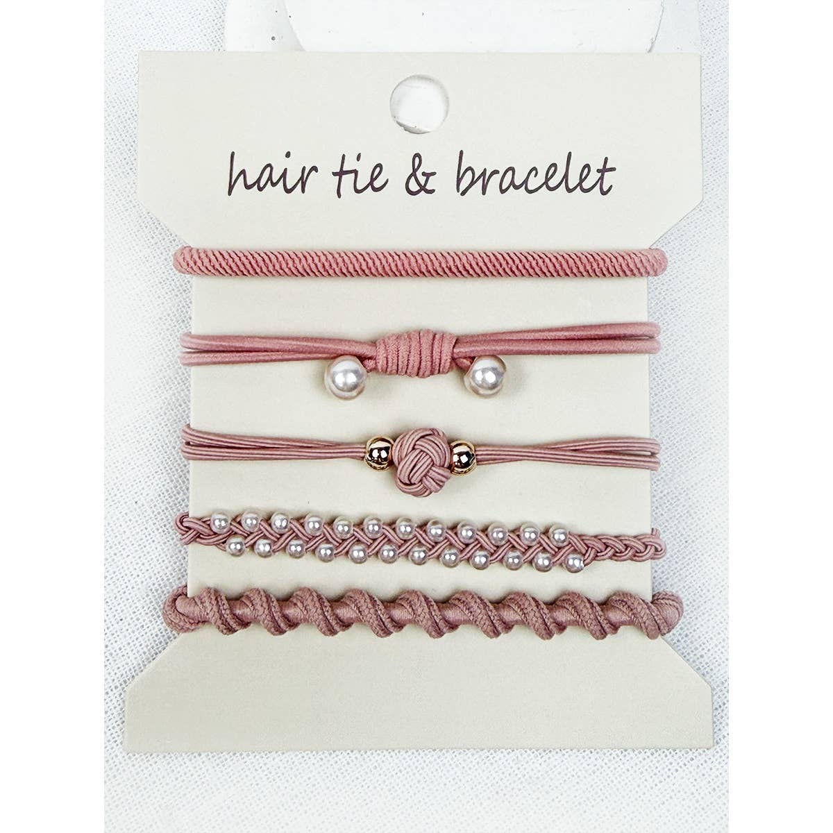 Boho Inspired Pearl Detail Hair Tie Bracelets: