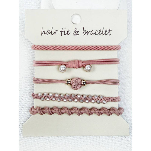 Boho Inspired Pearl Detail Hair Tie Bracelets: