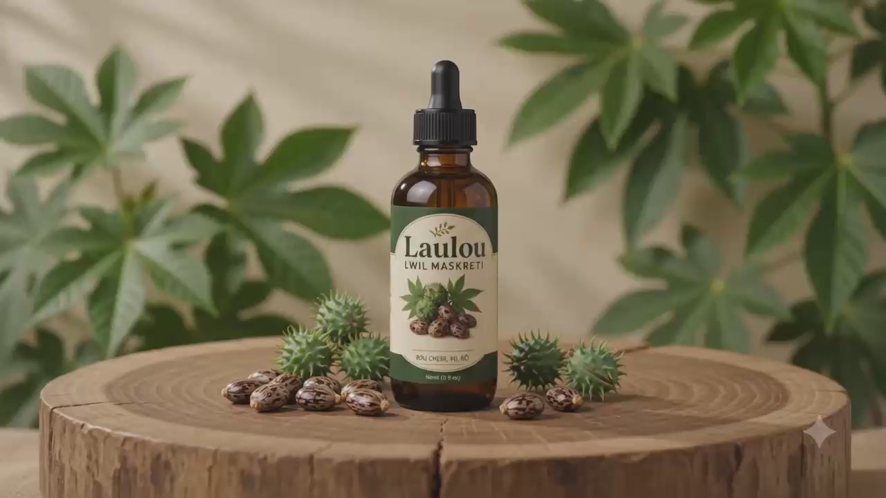 Laulou Lwil maskreti 100% Natural Haitian castor oil.